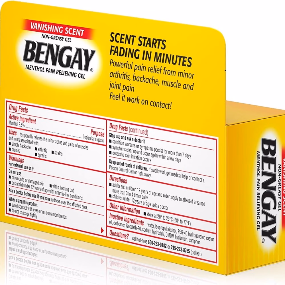 BENGAY Vanishing Scent Topical Analgesic Gel 57g 5