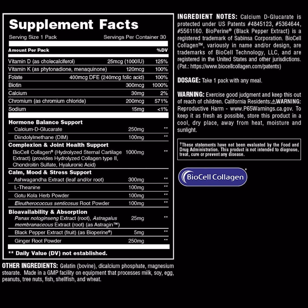 Universal Animal Power Balance Women Pill-30 Packs 5