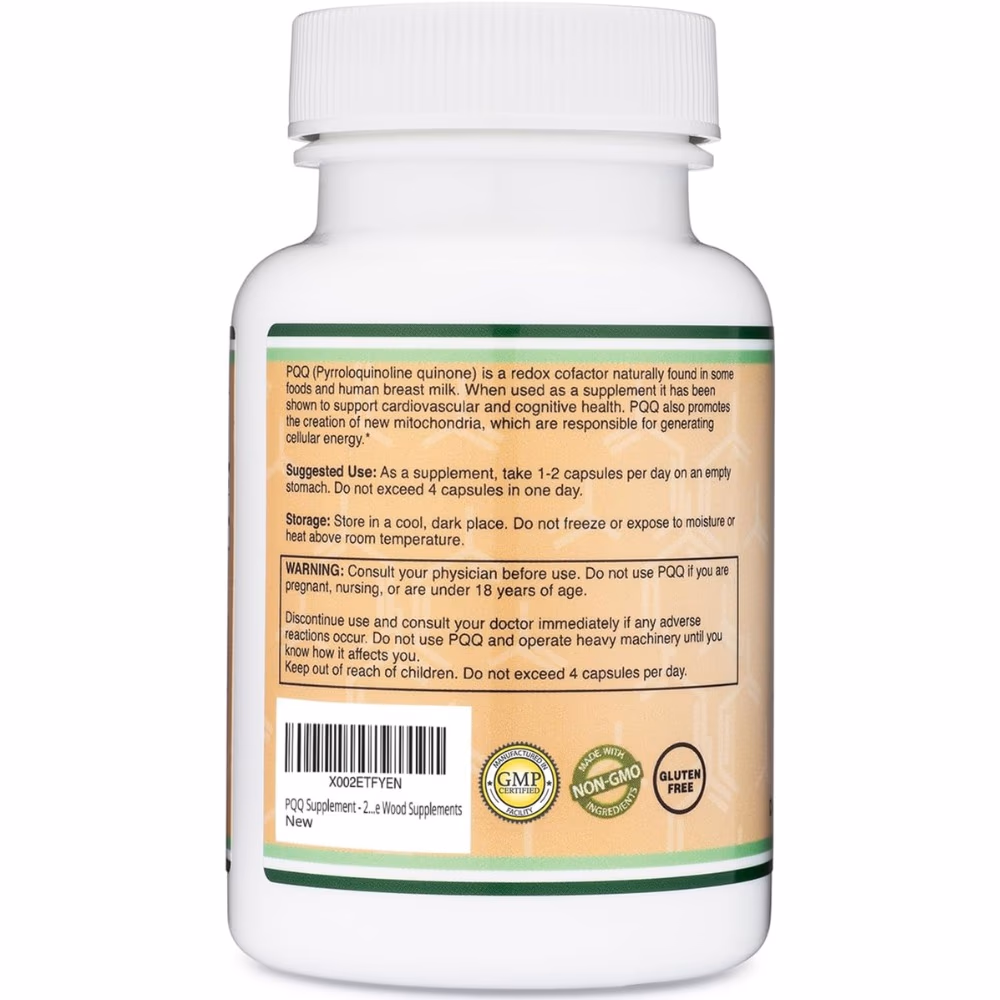 Double Wood PQQ 20 mg -60 Capsules  4