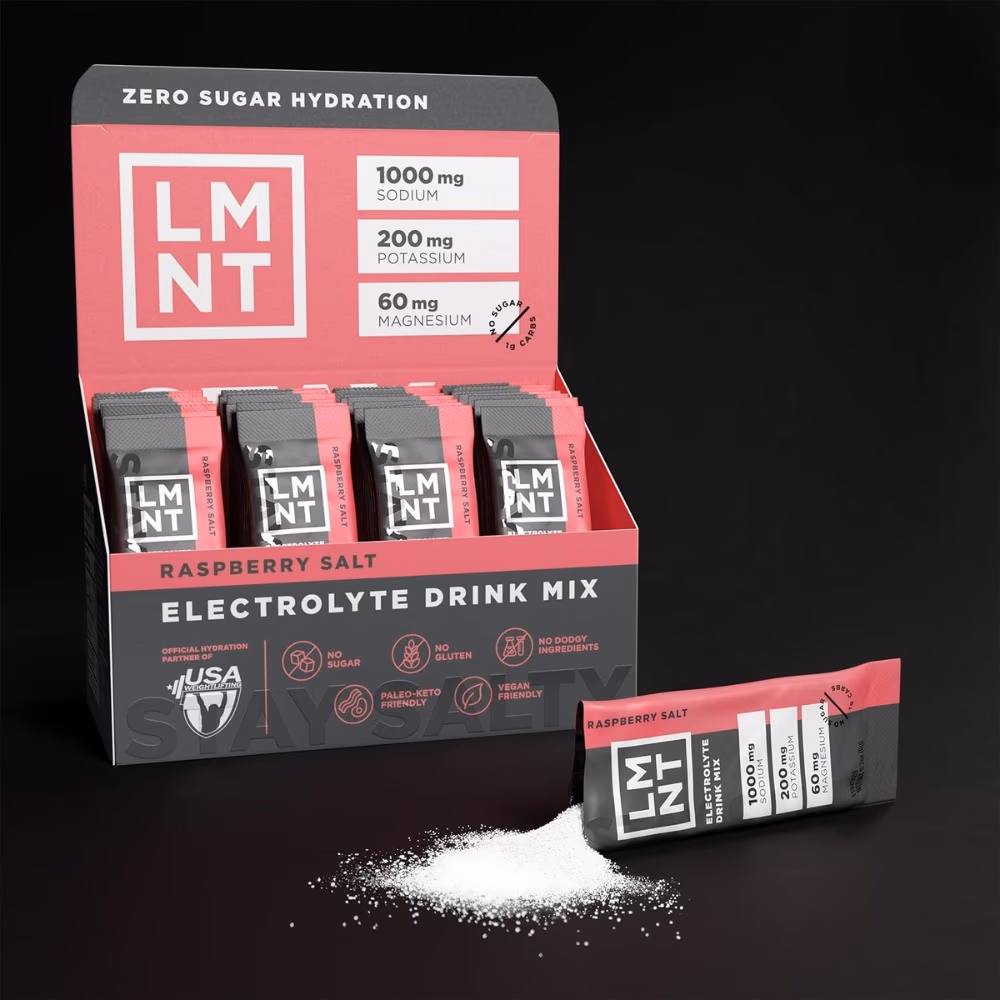 LMNT Electrolyte Drink Mix Raspberry Salt 30 Stick Packs 4