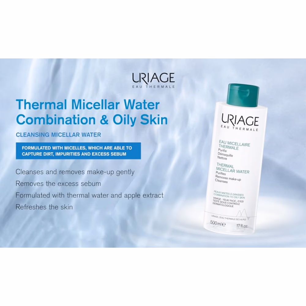 Uriage Thermal Micellar Water Apple Combination Oily 250m 4