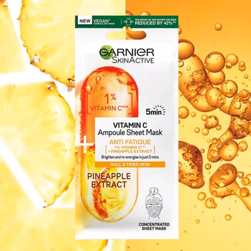 Garnier SkinActive Vitamin C Anti-Fatigue Ampoule Sheet Mask 15g 2