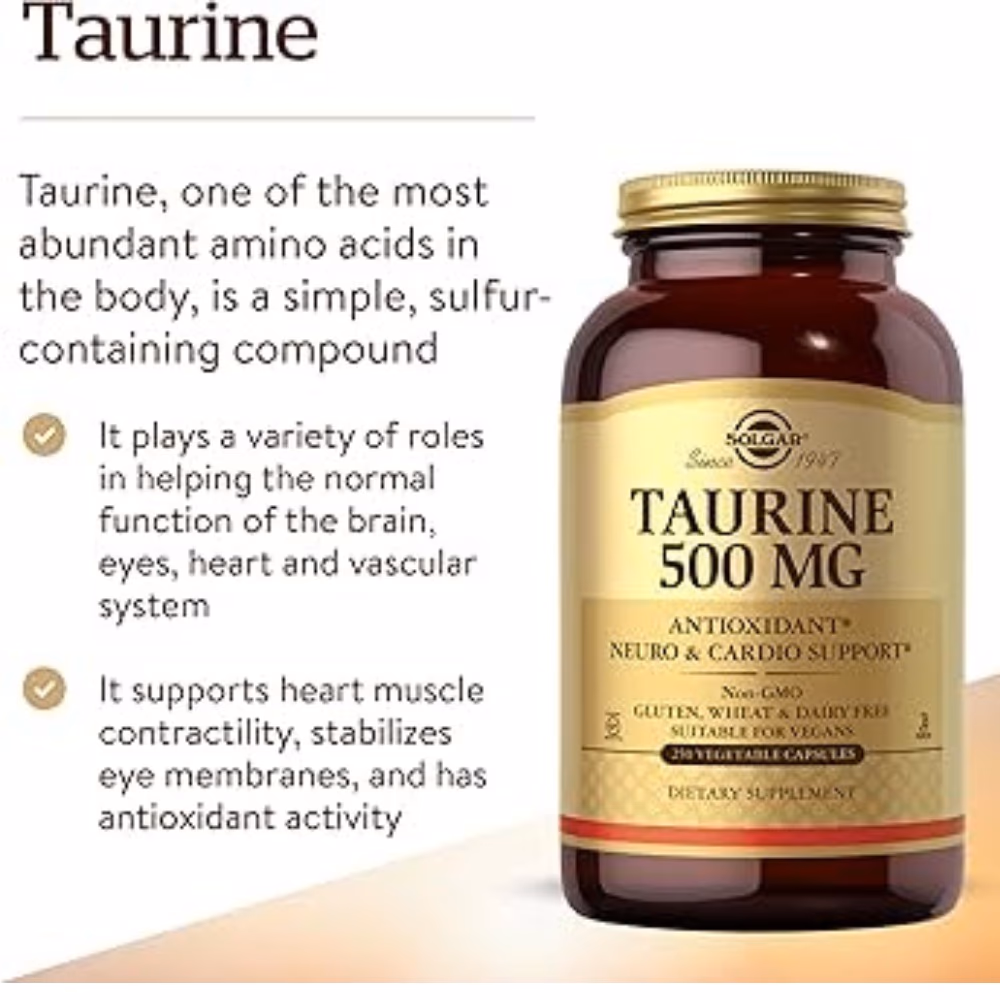 Solgar Taurine 500 mg, 100 Vegetable Capsules 2