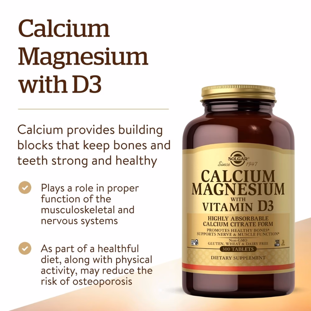 Solgar Calcium Magnesium Vitamin-D3 300 Tablets 2