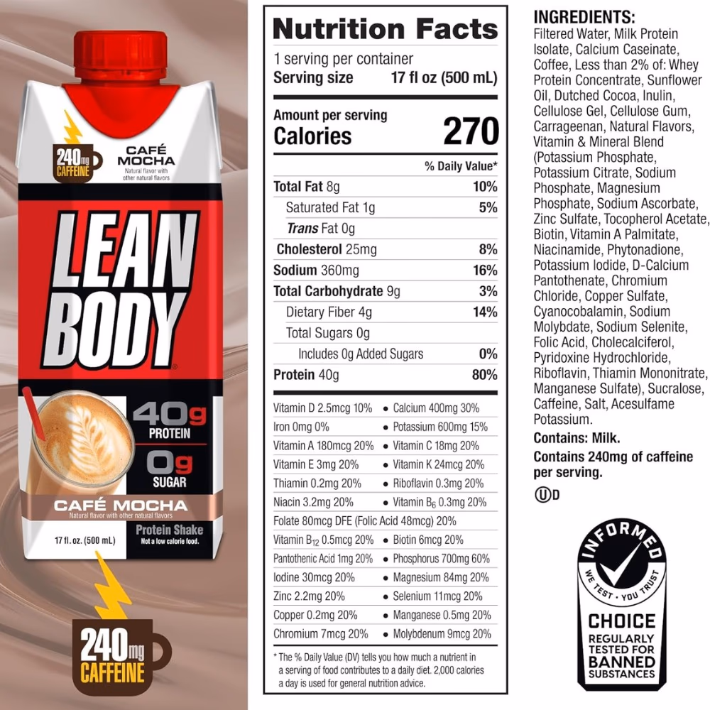 Labrada LeanBody RTD Cafe Mocha 40g 500ml 4