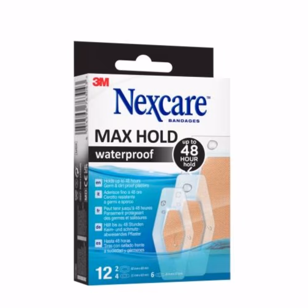 3M Nexcare Max Hold Waterproof Bandages - Assorted Size - 12 Bandages 4