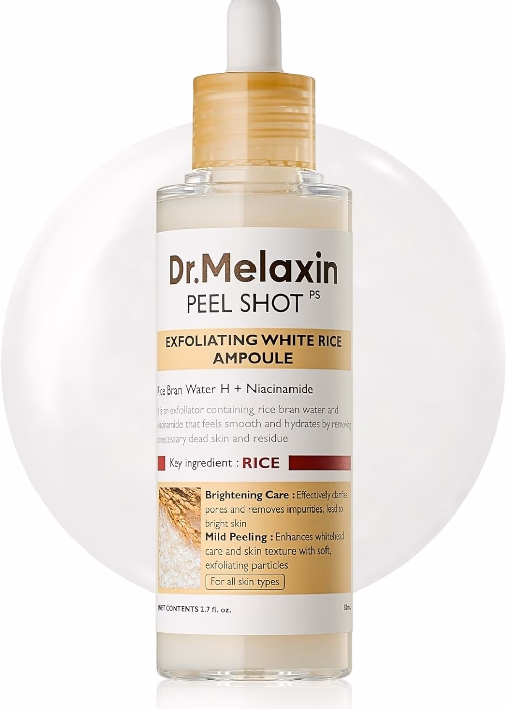 Dr Melaxin Exfoliating White Rice Ampoule 80ml 2