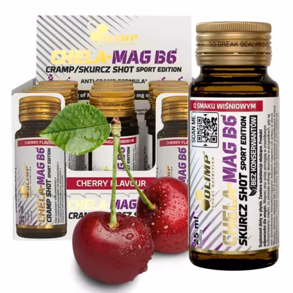Olimp Chela-Mag B6 Cramp Shot – 9 x 25ml Cherry 4