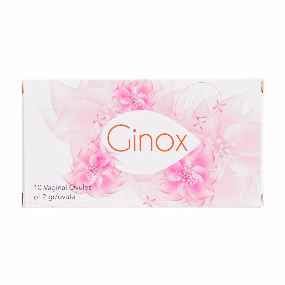 Ginox Vaginal Ovules 10's - Intimate Care Ovules with Lactic Acid, Boric Acid, Tea Tree Oil & Vitamins A & E, Supports Natural Vaginal pH Balance, Soothes Dryness & Irritation, Pack of 10
