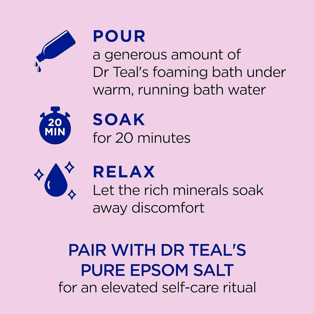 Dr Teal's Black Elderberry Foaming Bath 1000ml 3