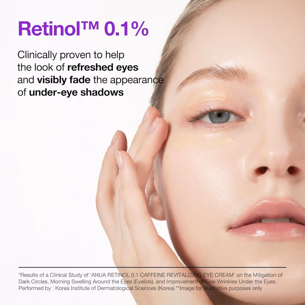 Anua 0.1% Retinol Caffeine Revitalizing Eye Cream 30g 5