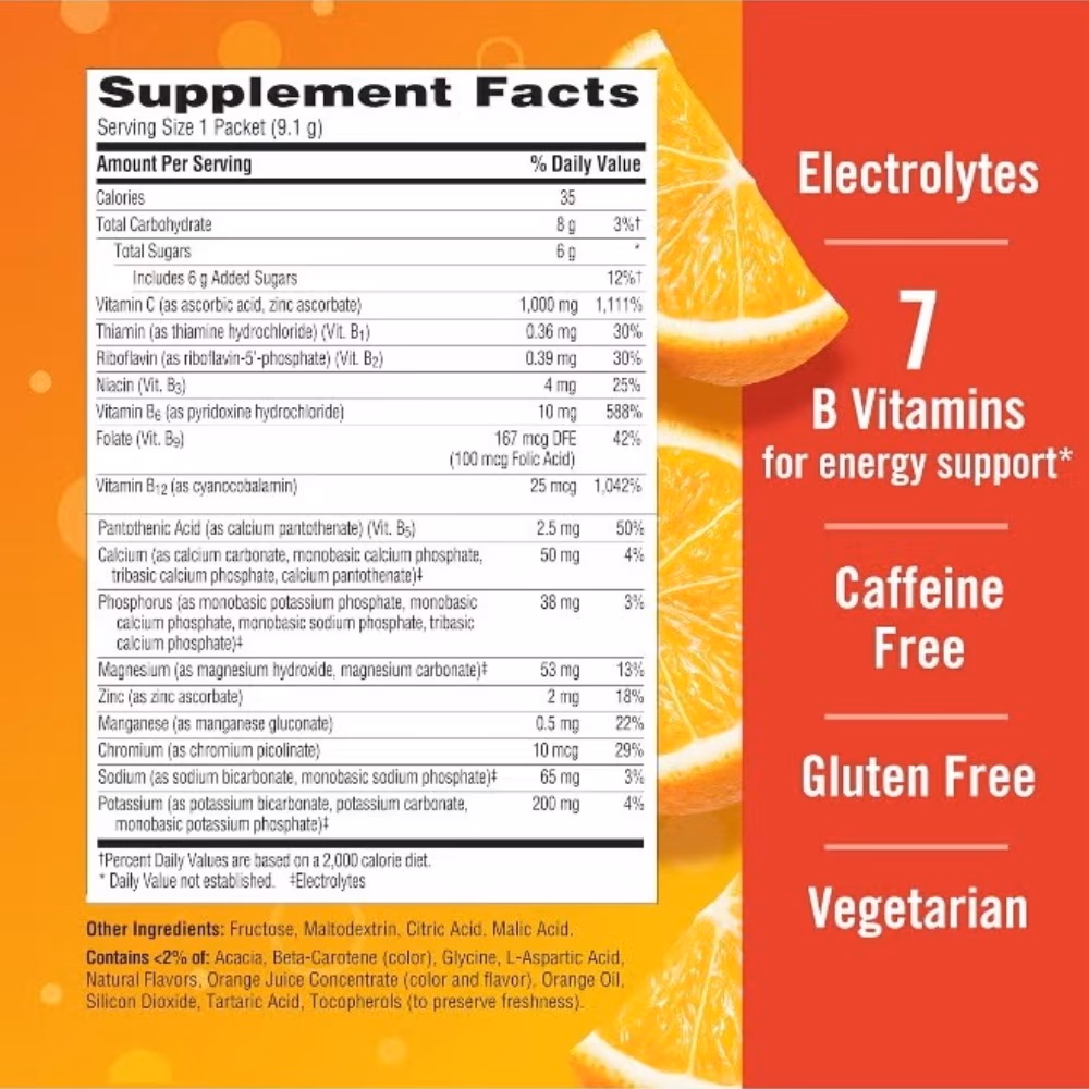 Emergen-C Vitamin C 1000mg Super Orange 30 Packs 2
