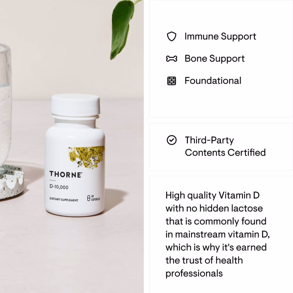 Thorne Vitamin D-10,000 60 Capsules 3