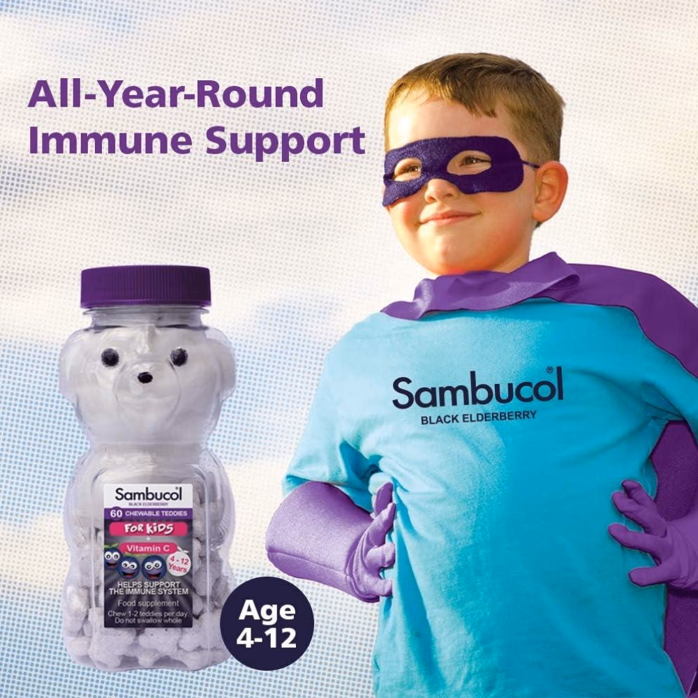Sambucol Kids 60 Chewable Teddies 3