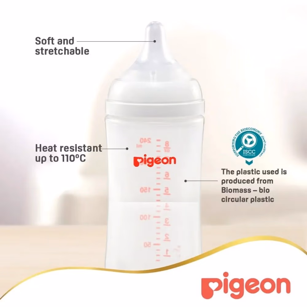 Pigeon SofTouch Plastic Bottle PAB1229 3+ Months 240ml 3