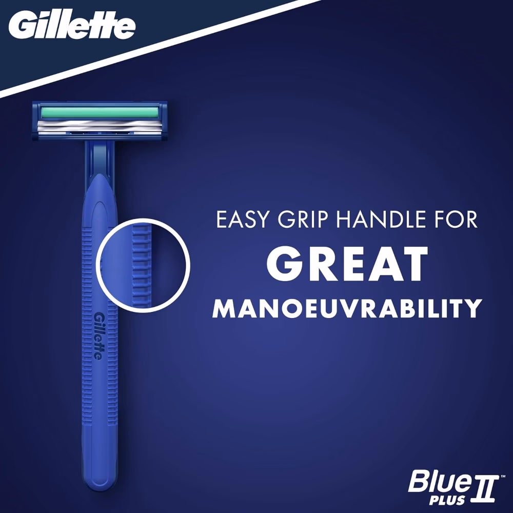 Gillette Blue II Plus Disposable Razors – 5 Pack 5