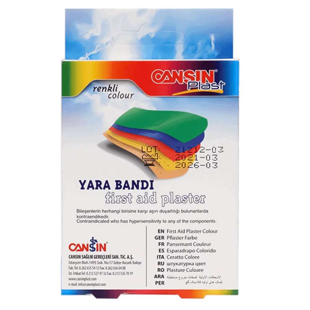 Cansinplast Yara Bandi First Aid Plaster Color 20s 2