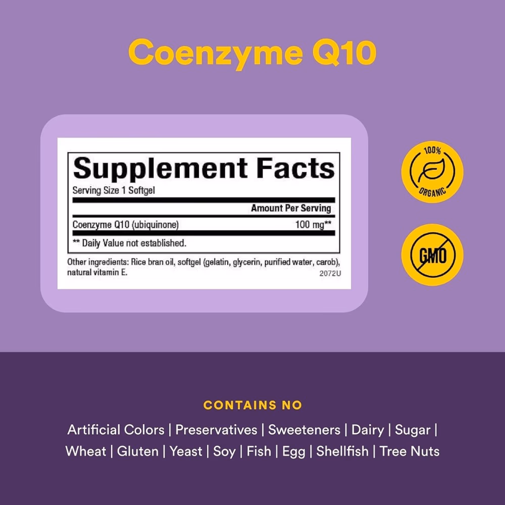 Natural Factors Coenzyme Q10 100 mg 60 Softgels 2