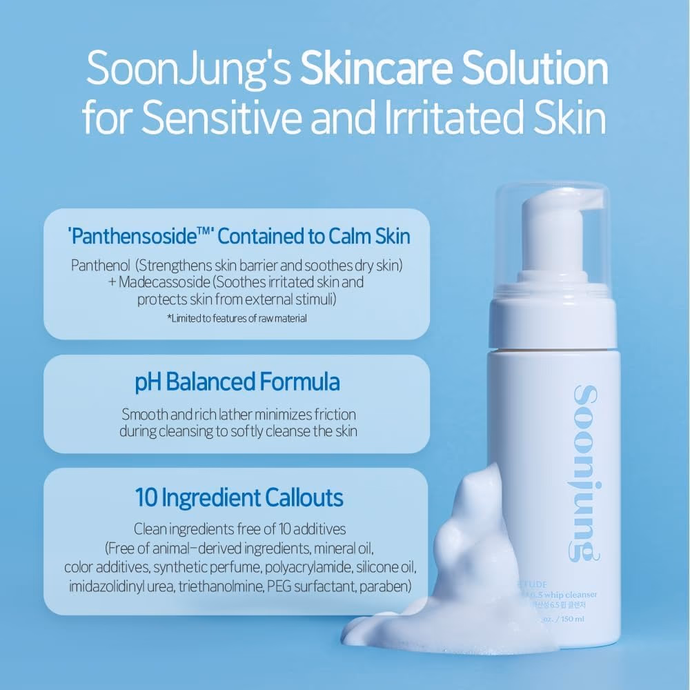 Etude Soonjung Ph 6.5 Whip Cleanser 150ml 5
