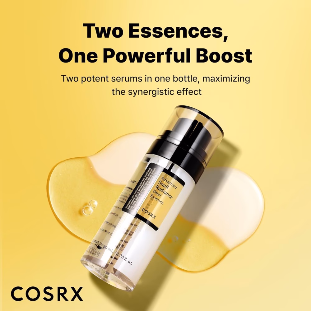 COSRX Advanced Snail Radiance Dual Essence 80ml – Brightening, Hydrating Essence With Snail Mucin And Niacinamide To Nourish, Revitalize, And Enhance Skin Radiance. 2