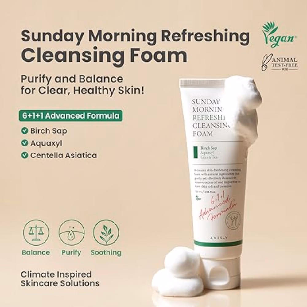 Axis-Y Sunday Morning Cleansing Foam 120ml 3