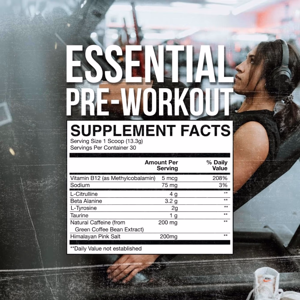 Raw Bum Essential Pre Workout Peach Mango 405gm  2