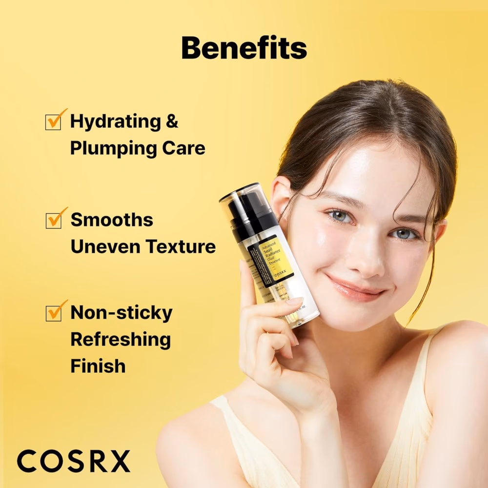 COSRX Advanced Snail Radiance Dual Essence 80ml – Brightening, Hydrating Essence With Snail Mucin And Niacinamide To Nourish, Revitalize, And Enhance Skin Radiance. 3