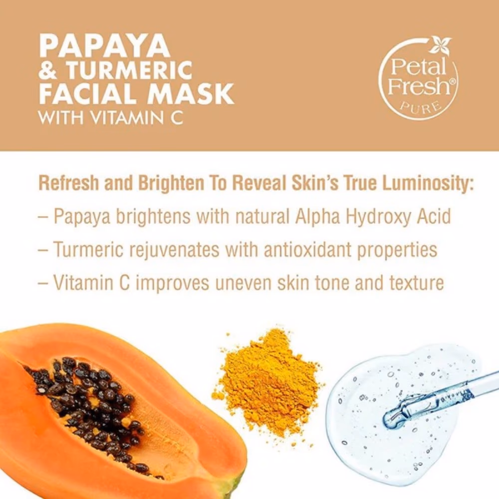 Petal Fresh Papaya & Turmeric Facial Mask 200ml 3