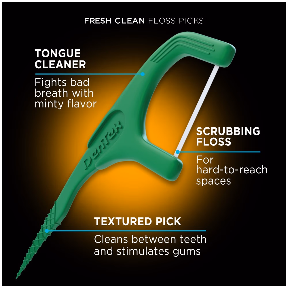  DenTek Fresh Clean Freshens Breath Floss Picks 75s 3
