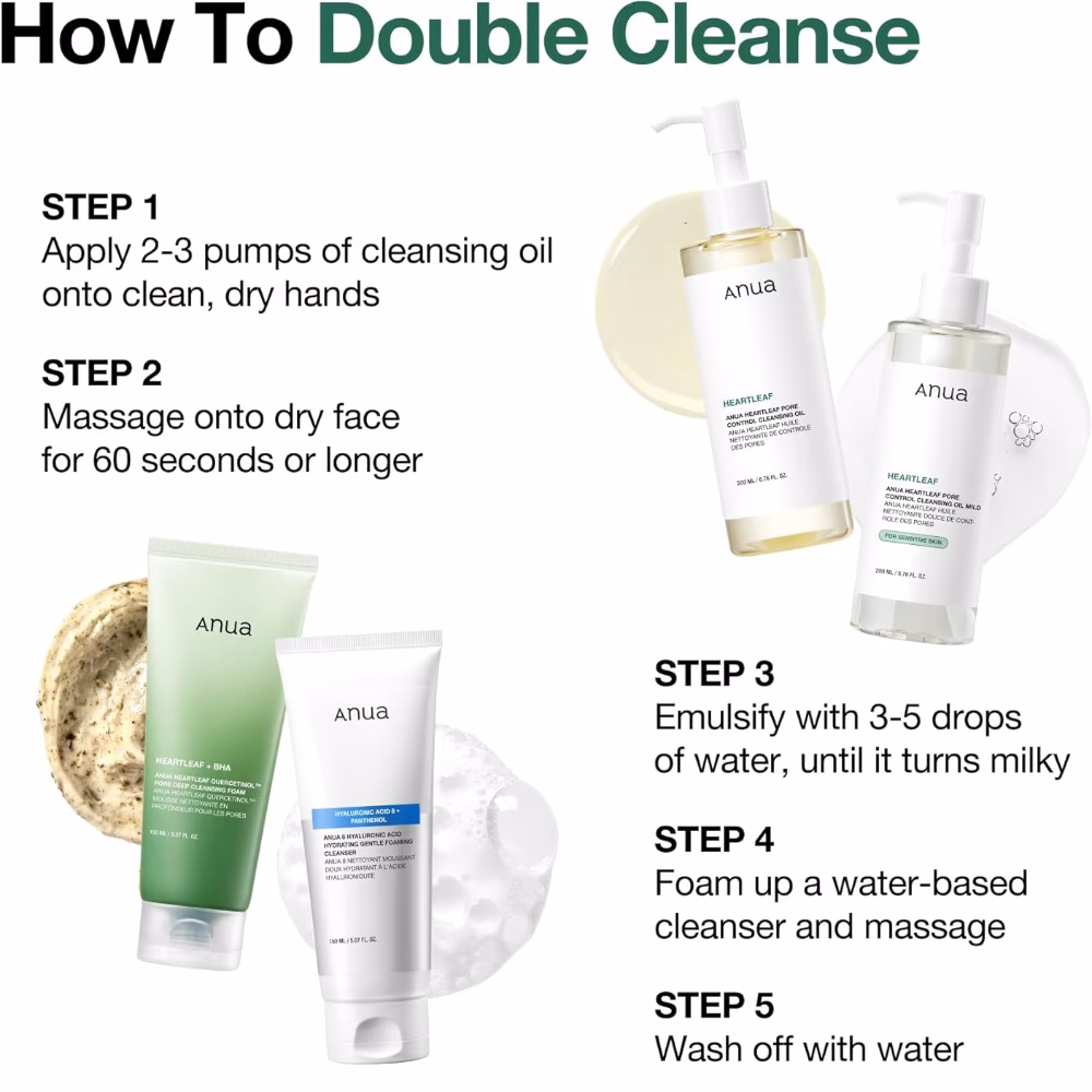 Anua Heartleaf Pure Control Cleansing Oil  200ml - Gentle Oil Cleanser With Heartleaf To Remove Makeup And Soothe. 3
