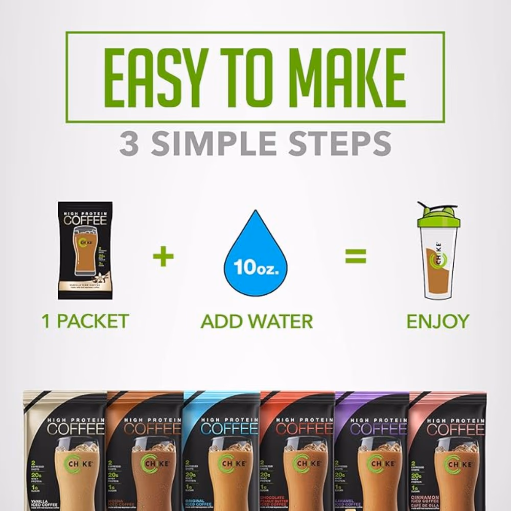 Chike Coffee Protein Chocolate Peanut Butter Iced Coffee 12 Servings – Protein Coffee Drink Mix with Chocolate & Peanut Butter Flavor 5