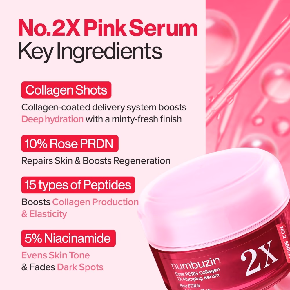 Numbuzin Rose PDRN 2X Plumping Serum 30ml 4