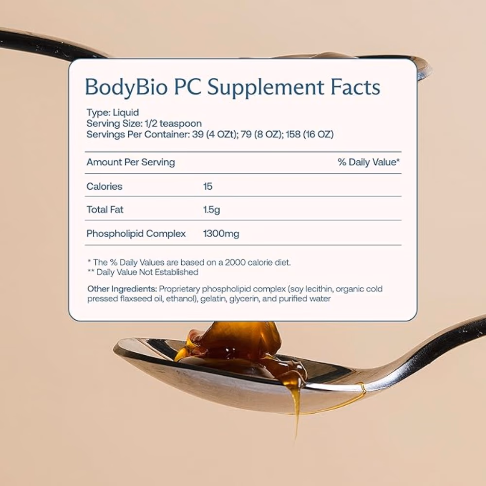 BodyBio PC Liposomal Phospholipid Complex 118ml 3