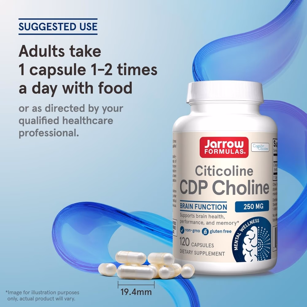 Jarrow Citicoline CDP Choline 250 mg 120 Capsules 2