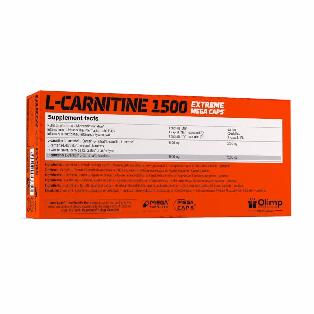 Olimp L-Carnitine 1500 Extreme Mega – 120 Capsules 4