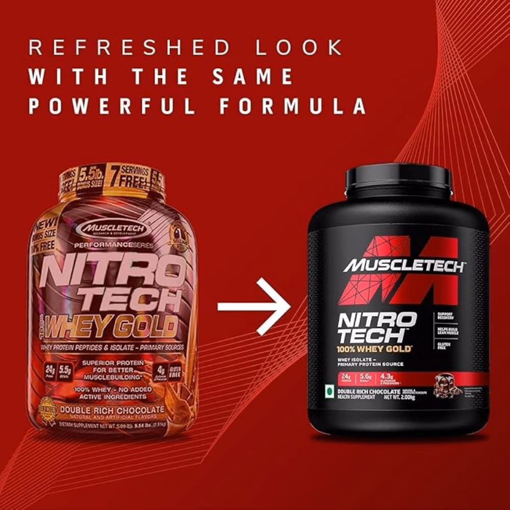 MuscleTech Nitro-Tech Whey Gold Chocolate 5.5LB 3