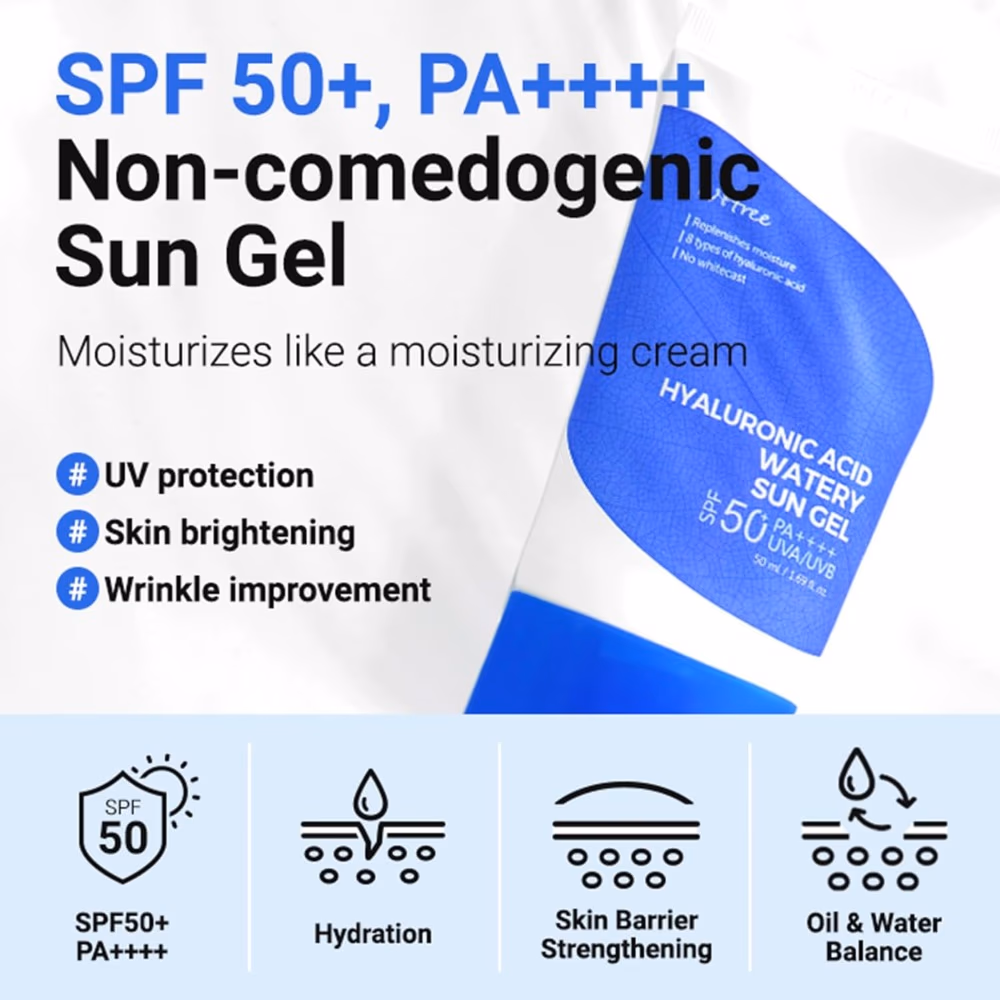 ISNTREE Hyaluronic Acid Watery Sun Gel SPF50+ PA+ 50ml 2