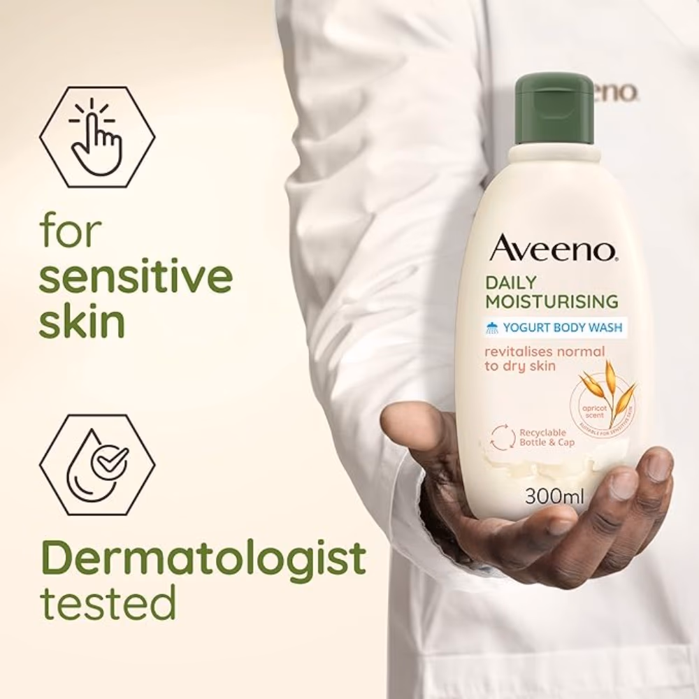 Aveeno Daily Moisturizing Yogurt Body Wash 300ml 2