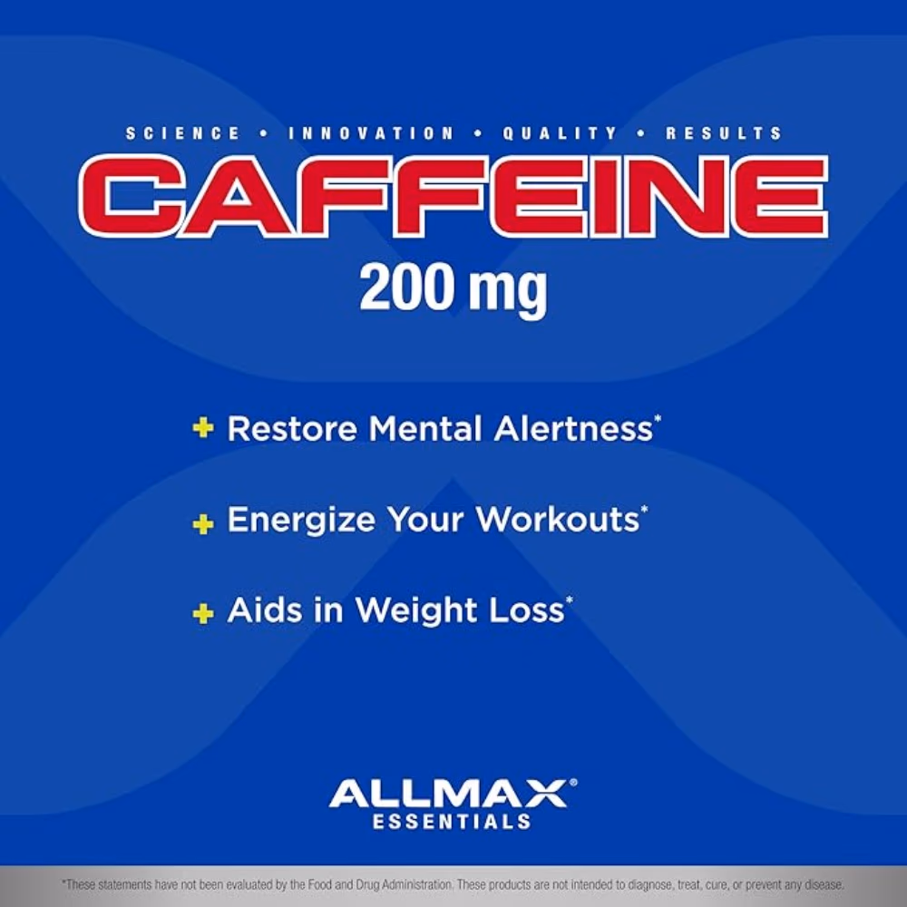 Allmax Caffeine 200mg 100 Tablets 3