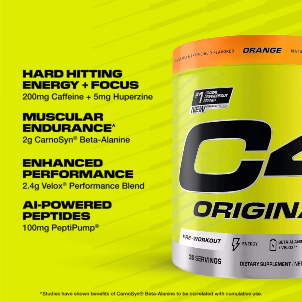 Cellucor C4 Original Orange 50 Servings – Pre-Workout Supplement 3