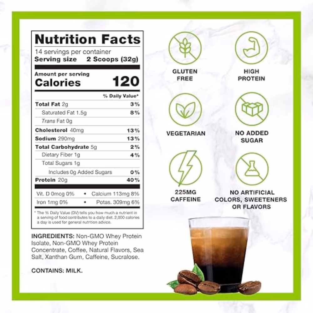 Chike Coffee Protein Triple Shot Espresso & Cream 448g – Protein Coffee Drink Mix with Espresso Flavor 3