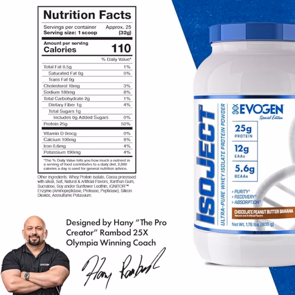 Evogen Isoject Choco Peanut Butter Banana 800g 3