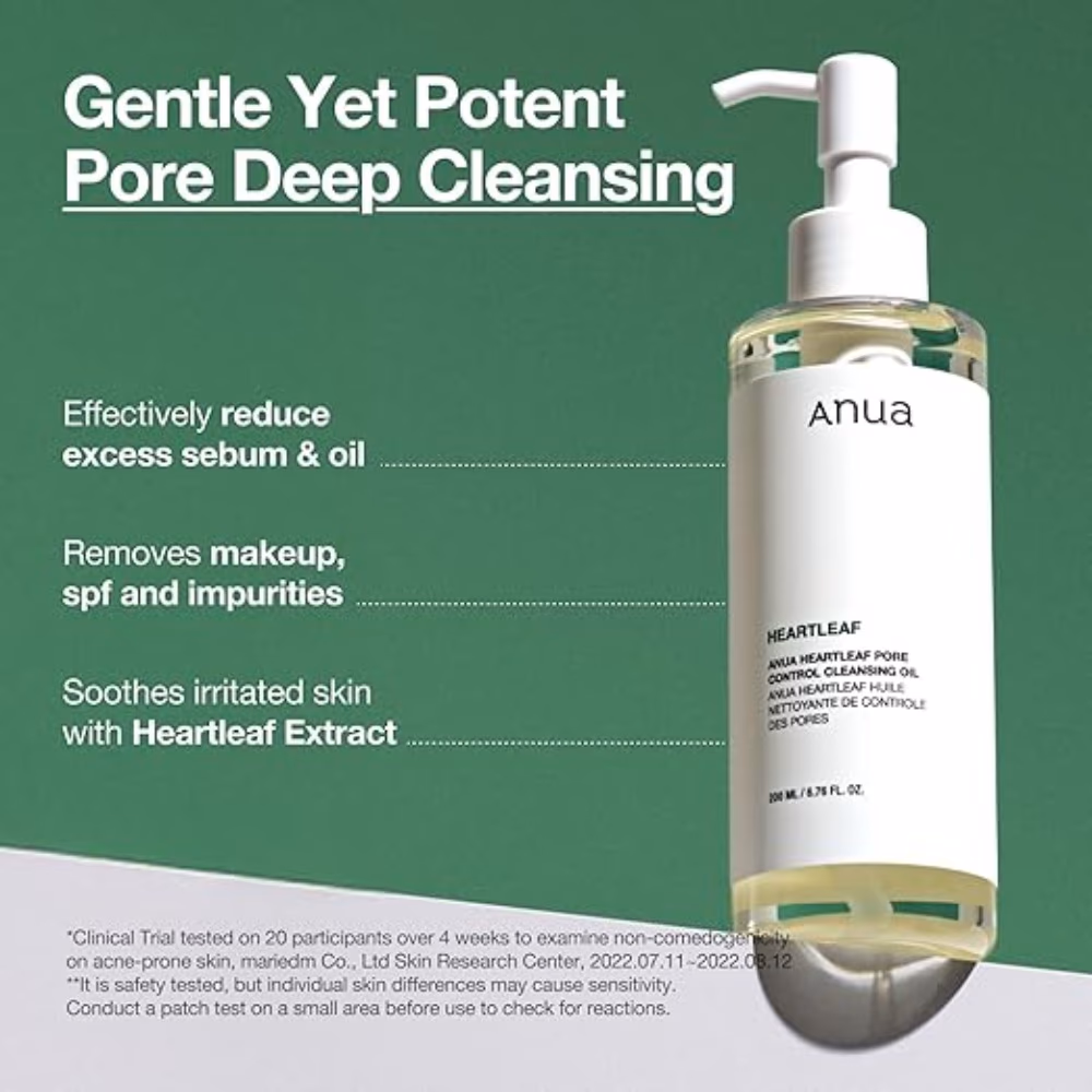 Anua Heartleaf Pure Control Cleansing Oil  200ml - Gentle Oil Cleanser With Heartleaf To Remove Makeup And Soothe. 5