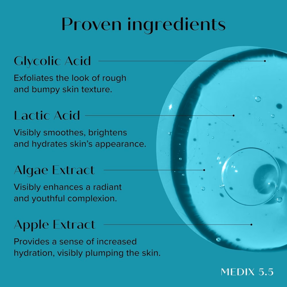 Medix 5.5 Glycolic + Lactic Acid Body Wash 444ml 3