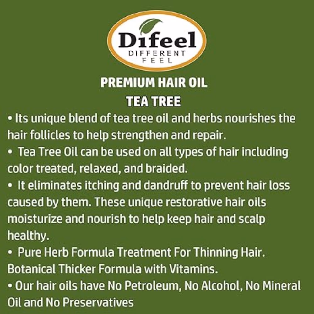 Difeel Tea Tree Premium Hair Oil 75ml  2