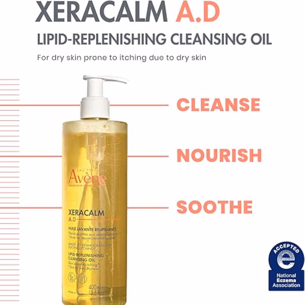 Avene XeraCalm A.D Lipid-Replenishing Cleansing Oil – 400ml | Gentle Daily Cleanser for Very Dry, Sensitive & Atopic Skin 5