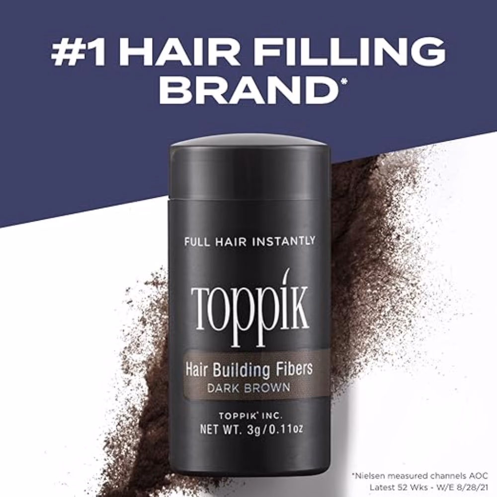 Toppik Hair Building Fibers - DarkBrown 12g 3