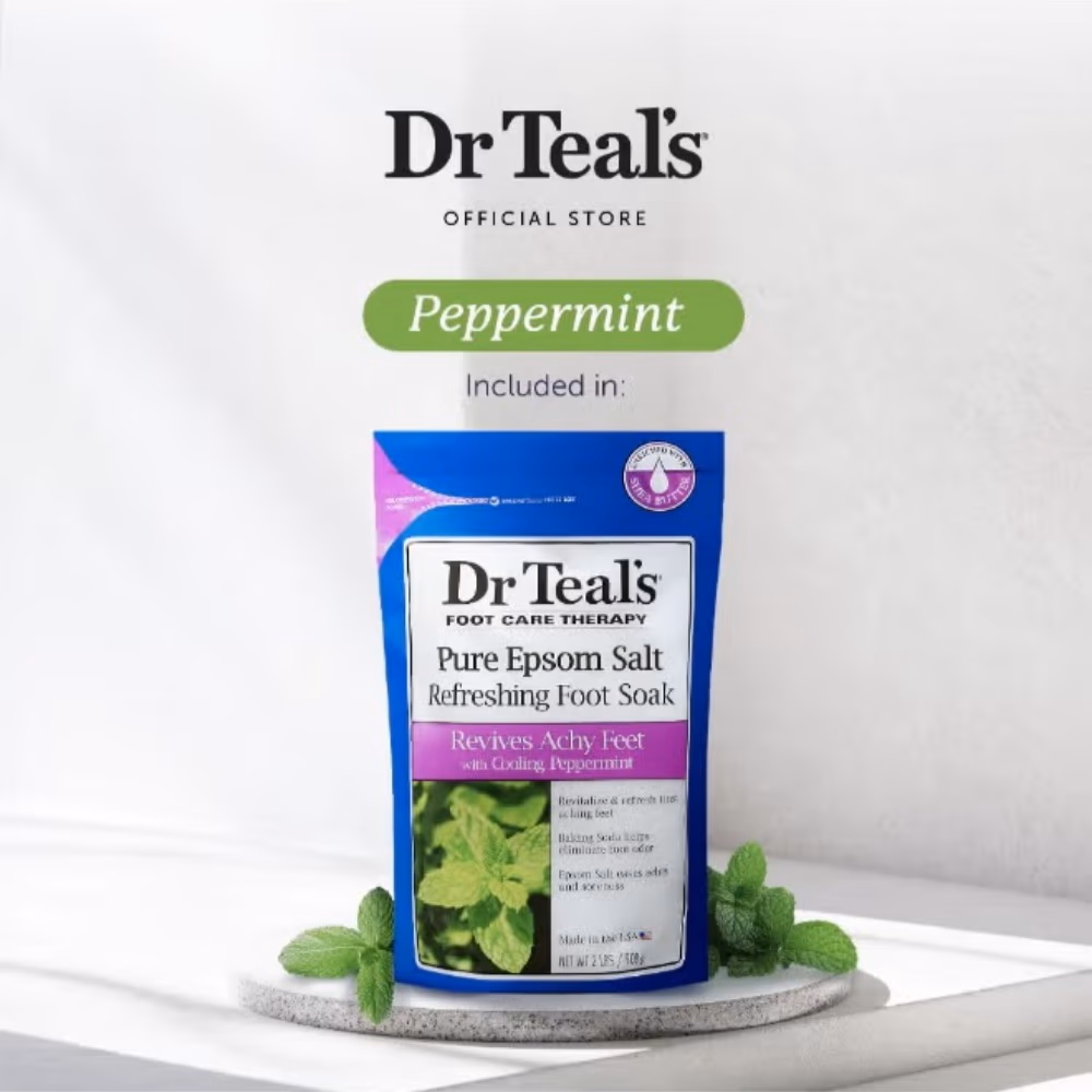 Dr Teals Epsom Salt Cooling Peppermint 909g 4