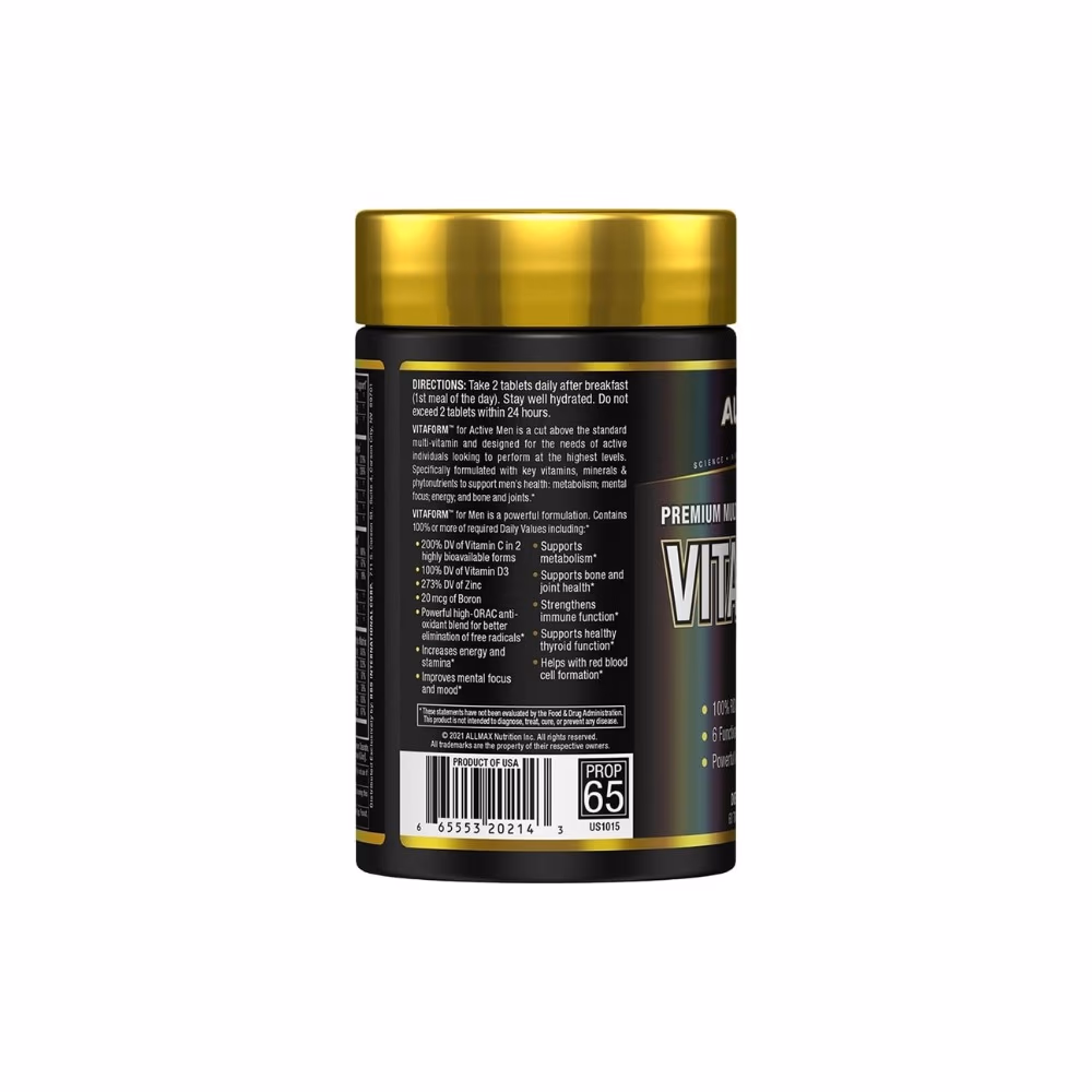 AllMax Vitaform for Men Tablets 60s – Men’s Multivitamin Supplement 2