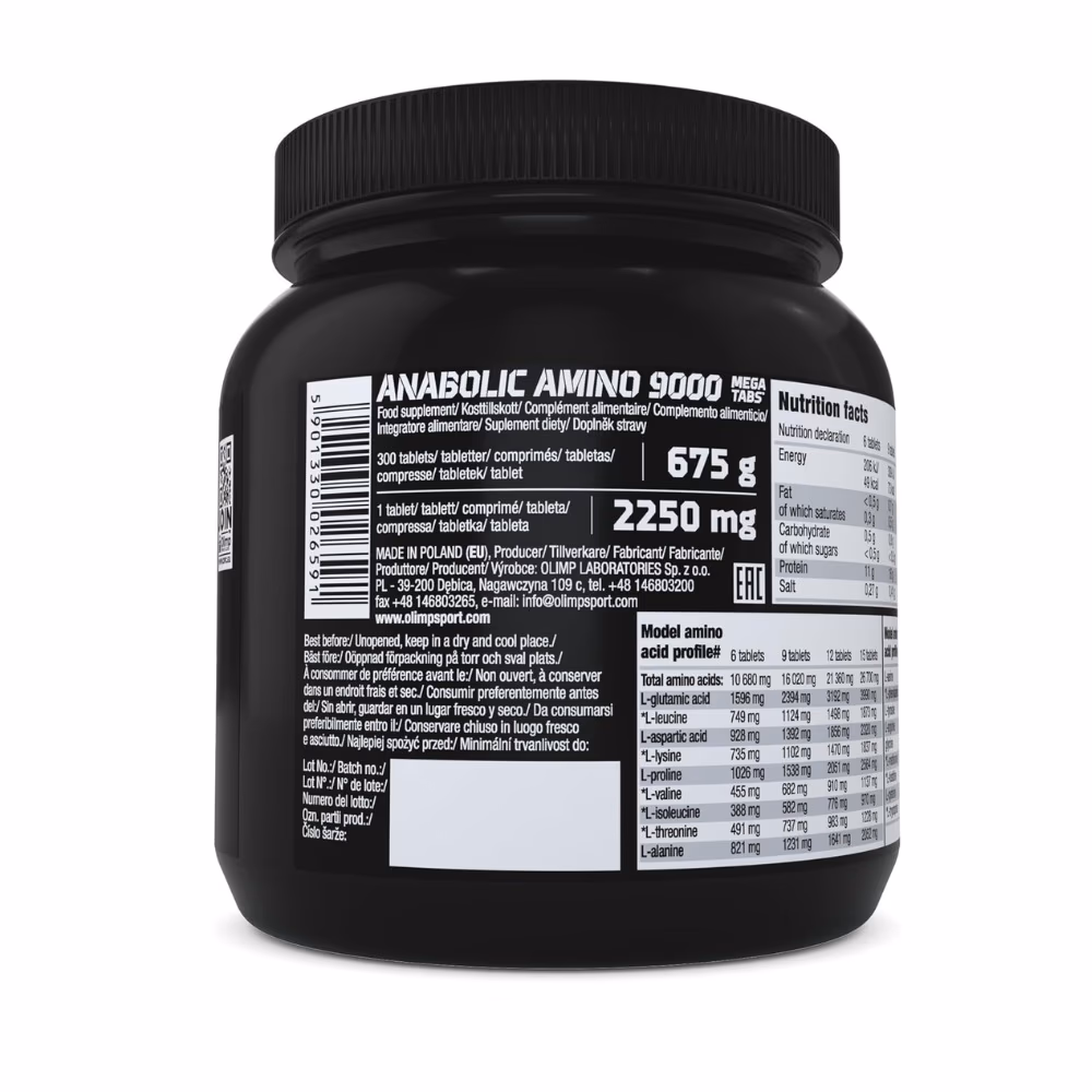 Olimp Anabolic Amino 9000 Mega Tabs 300 Tablets 3